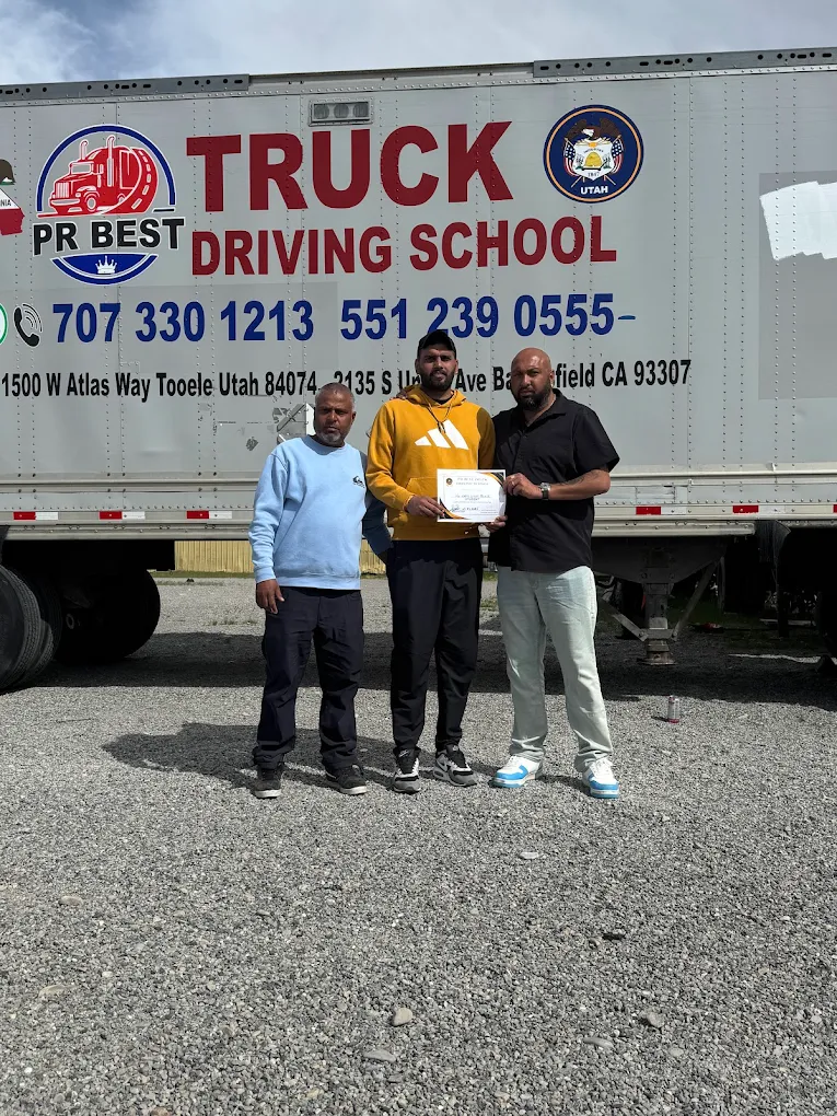 CDL training truck at PR Best Truck Driving School