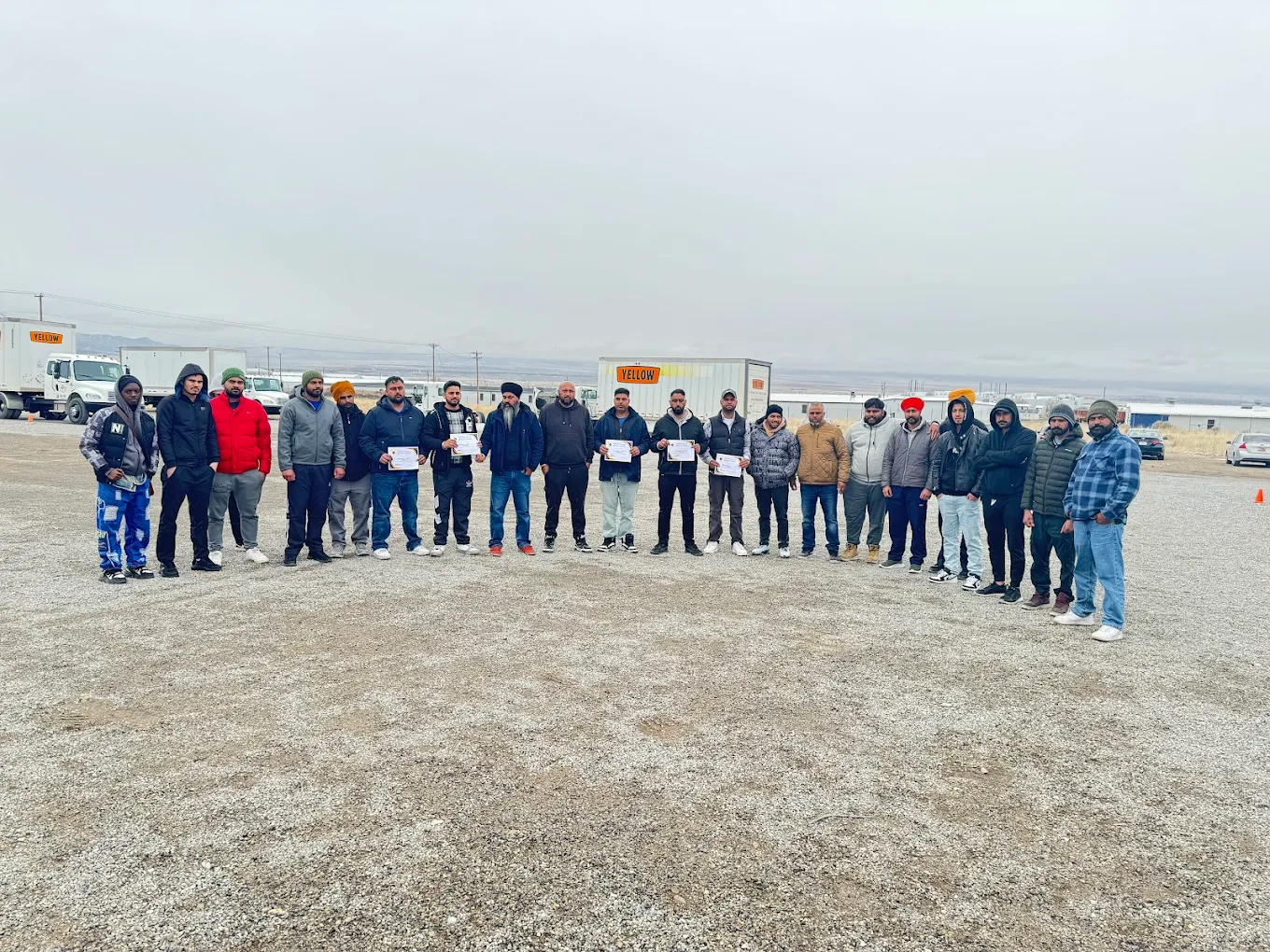 Truck driving practice yard