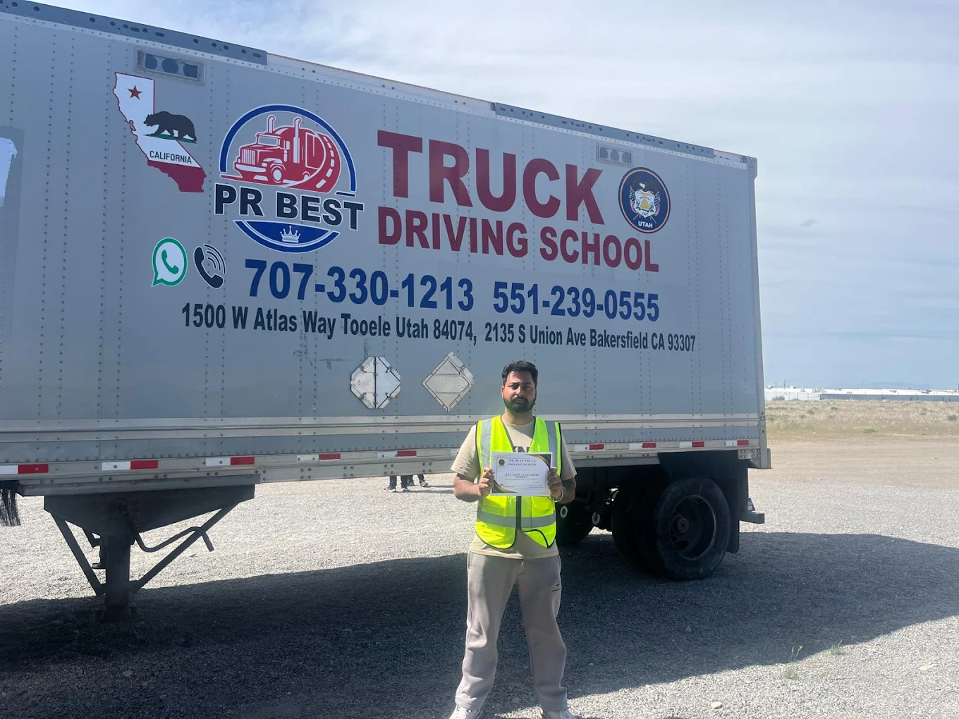 Professional CDL instructors training students