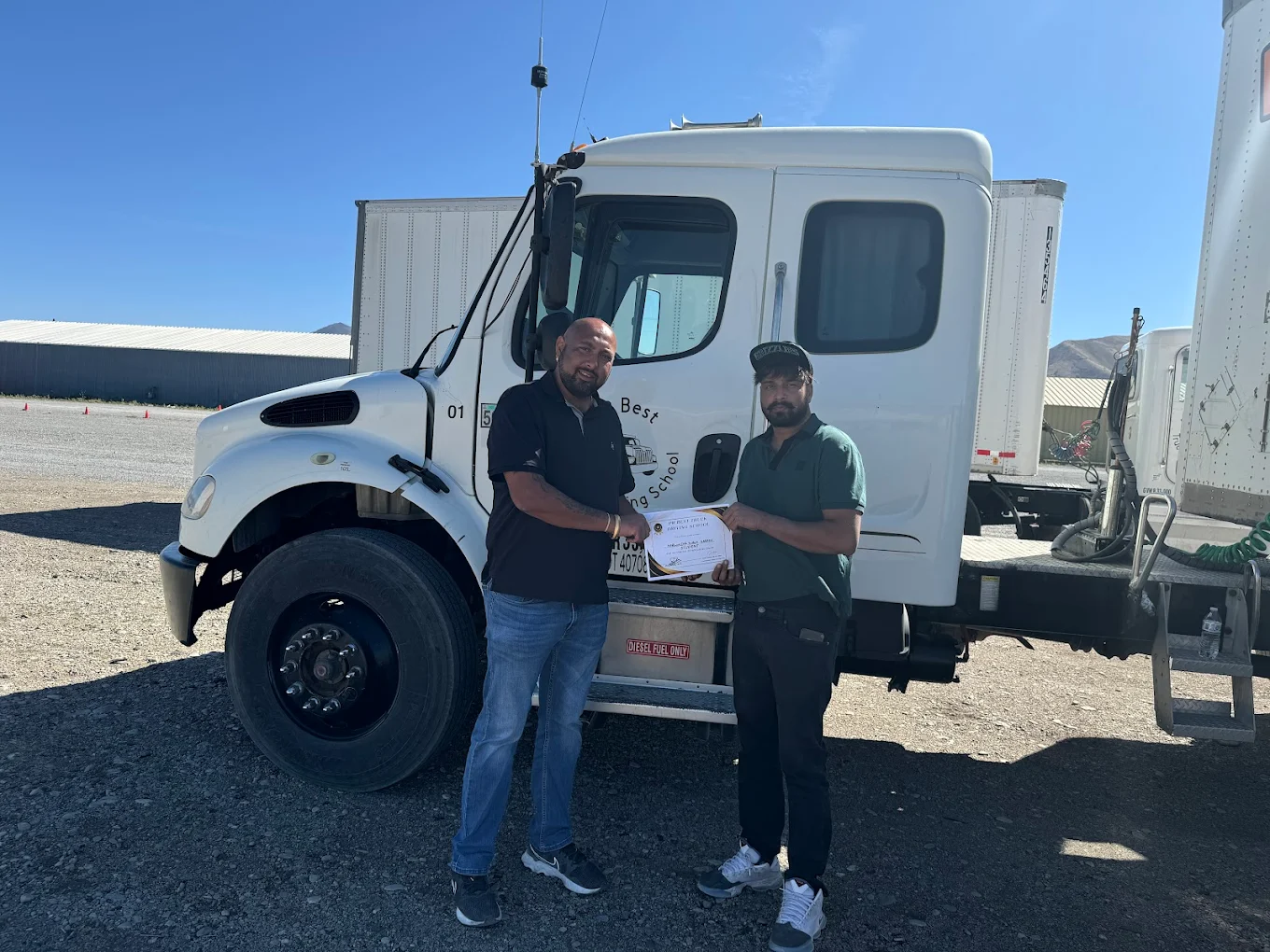 Students practicing CDL driving in Tooele Utah